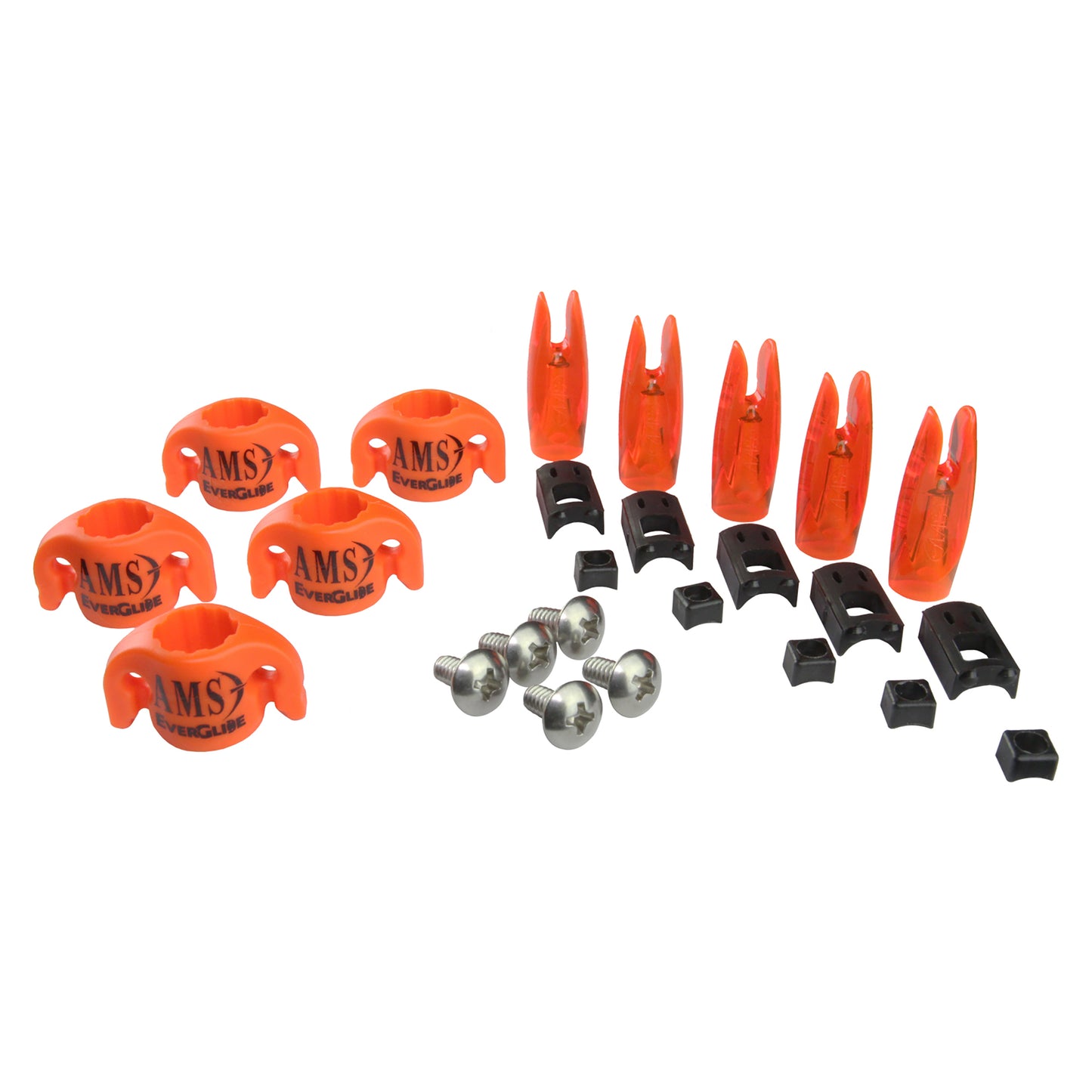 AMS Bowfishing EverGlide® Safety Slide® for 5/16” Arrows 5-Pack – Orange