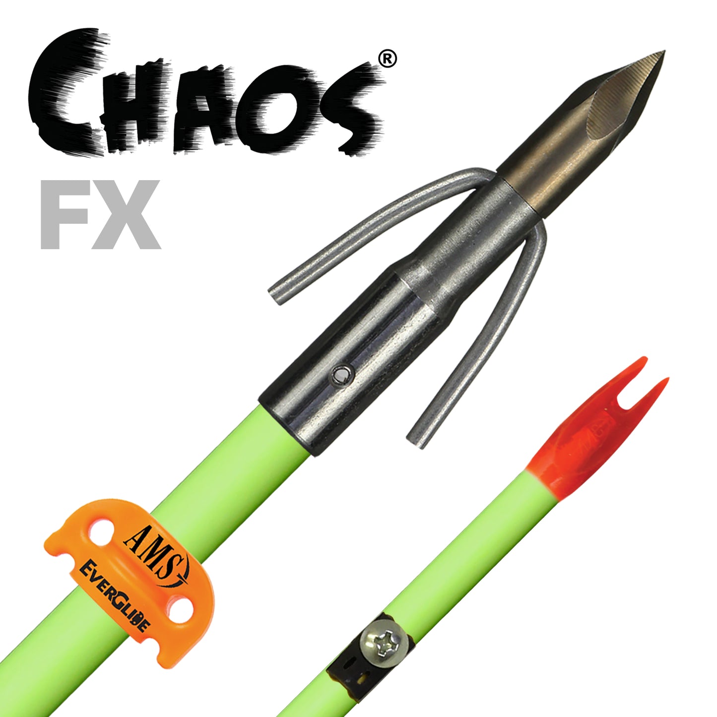 AMS - Chaos® FX Fiberglass Bowfishing Arrow with EverGlide® Safety Slide®