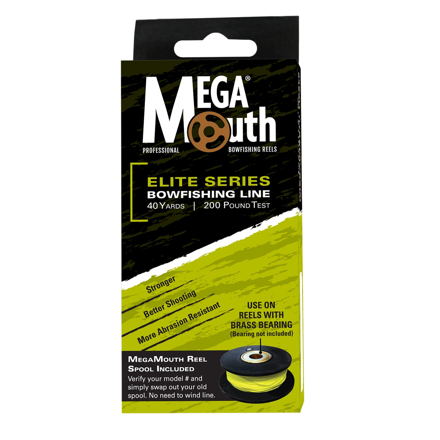 MegaMouth® 2.0 Line Spool with ELITE Series 200# line – 40 yards